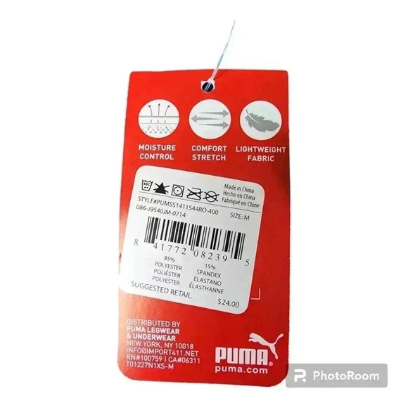 Puma boxer brief blue,green and black 9" inseam comfort stretch NWT Medium - Picture 4 of 6